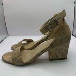 Johnston & Murphy  Deena Multi Bleached Cork Ankle Strap Heels, Size 6.5M Photo 0