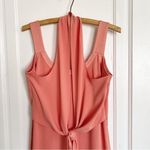 Tory Burch • Kaaren Dress tie front a-line coral peach salmon halter sleeveless Photo 3