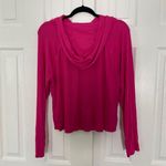 Calvin Klein  Performance Bright Pink Soft Ribbed Hoodie Sweater M Photo 3