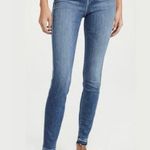 AYR  The Riser Skinny High Rise Ankle Jeans Raw Hem Neon Jupiter Wash Size 27 Photo 0