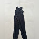 Black High Neck Sleeveless Jumpsuit with Tapered Legs Photo 2