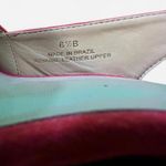 Talbots  Bold Red Suede Slingback Heels with Bows 6.5 Photo 3