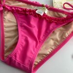 Shoshanna NWT  Ruffle Pink Side Tie Tassle Flirty Feminine Size P Small Photo 1