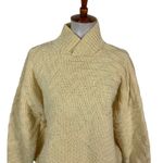 Renso‎ Fabiani Sweater Large Cream Chunky Knit High Neck Cozy Winter Photo 1