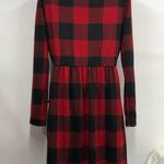Betsey’s Boutique Shop Buffalo plaid pocket dress, womens size large red & black Photo 1