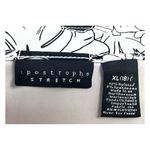 Apostrophe Women’s Short Sleeve Shirt Black Cream Floral Stretch Top Size XL 18 Photo 2