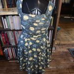 Effie’s Heart pear S square neck full skirt pinup girl knit sundress Green Photo 2