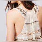 Free People  Mercury Sheer Beaded Embellished Blouse Small Tank Top Tiered Ruffle Photo 10
