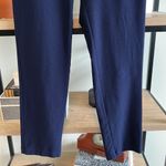 Eileen Fisher Mid-Rise Navy Knit Pull On Cropped Pant Trouser, XS Photo 2