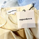 superdown Saira Satin High Waisted Surplice Hem Mini Skirt Nude XS Photo 2