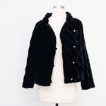 Talbots  Quilted Velvet Jacket Petite Black Photo 3