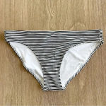 Aerie Printed Swim Bikini Bottom in True Black White Stripe Size Medium NWOT Photo 2