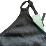 Wild Fable  Women's Black Y-Neck Cropped Sweater Tank Top - Size Medium - NWT Photo 4