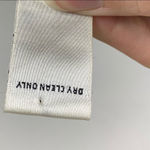 Vintage 100% Silk Black & White Patterned Handkerchief Hem Midi Skirt Size M Photo 4