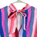 The Kit Multicolor Striped Long Sleeve Bow Back Midi Dress Size Small Silky Photo 6