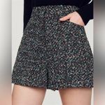Sandro Space Tweed Wide Leg Textured Shorts Size 42 Photo 1