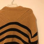 Old Navy Brown and Black Striped Knit Mockneck Sweater Photo 1