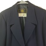 Fendi 365 Size 10 Navy Solid Button Front, Textured Jacket EUC Photo 1
