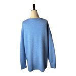J.Crew  Sweater Women Small Blue Merino Wool Alpaca Crew Neck Long Sleeve Preppy Photo 2
