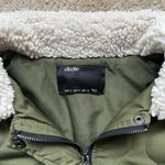 Elodie  Olive Green Quilted Jacket with Sherpa Collar size M Photo 1