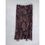 East 5th Vintage Y2K  Midi Skirt Womens 14 Brown Paisley Whimsigoth Fairy Photo 5