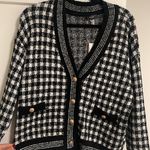 AQUA BLACK AND WHITE SWEATER Photo 4