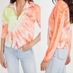 RE/DONE Hanes 70s Neon Space Dye Half Zip Sweatshirt Medium NWT Photo 2