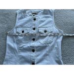 Madewell  Denim High Crewneck Vest in Tile White Size 0 #NU424 Photo 13