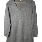 J.Jill  Gray V-Neck Knit Tunic‎ Sweater Long Sleeve Casual Women Size Medium Photo 0