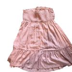 Amazon Elegant Peach Strapless Mini Dress Photo 3