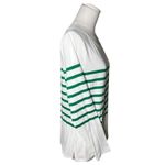 Boden NWT Long Sleeve Breton Stripe Top White Green Cotton US 8 UK 12 Photo 1