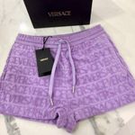 Versace  Logo Jacquard Towel Stitched Shorts Photo 0
