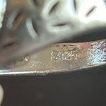 Black obsidian S925 antique silver ring size 9.75 Photo 8