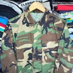 Authentic Vintage U.S Army Issued Tactical Green Camo Button Down Size Small Photo 11