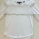 Veronica Beard  Mason Baseball Long Sleeve Pima Cotton Slub Jersey T-Shirt Photo 6