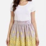 Anthropologie TINY Dianna Agron Embroidered Sun Stitched Skirt Sz Medium EUC!! Photo 0