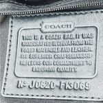 Coach  Purse Gray Black Leather Canvas Shoulder Bag Photo 2