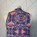 Amanda Uprichard  Mini Dress Drop Hem Tie Neck Geometric Print Pink Purple Small‎ Photo 6