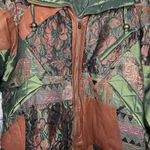 80s Vintage East West rare genuine leather/cotton/lace patchwork jacket S. Green Photo 10