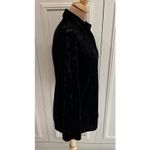 Harvé Benard Vintage Harve Benard Black Velvet Shirt‎ Jacket Whimsigoth Goth Minimalist Photo 3