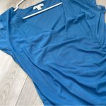 Vintage Mesh Top ruched wrap fitted womens Blue (medium) y2k going out party Photo 4