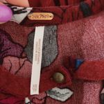 Free People  Tree Swing Burgundy Floral Print Keyhole Tunic Mini Dress Size XS Photo 9