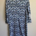 Lilly Pulitzer Blue White Pima Cotton Mermaid Tail Shift Dress Womens S Beach Photo 5