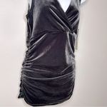 Equestrian Design Grey Velvet Mini Dress Size M NWT Gray Size M Photo 5