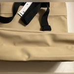 NWT Rain MSN Bag Signature Water Proof Backpack PU Fabric Color: Sand Photo 11