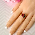 Pink/Green Ombre Ring, Size 7 Pink Photo 1