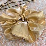 Gold Metallic JUMBO Large Oversized XXL Scrunchie Photo 1
