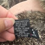 Vintage Say What USA Faux Fur Cardigan Sweater Women Size Medium Y2K Retro Brown Photo 6