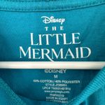 Disney Size M The Little Mermaid Crew Neck T-Shirt Blue Little Mermaid Print Photo 2