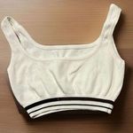 Cider  Cropped Knitted Sweater Tank Top White and Navy Blue Size Small Women's‎ Photo 1